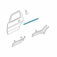 OEM 2005 Mercury Mariner Belt Weatherstrip Diagram - 6L8Z-7825554-AA