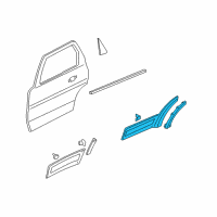 OEM 2005 Ford Escape Body Side Molding Diagram - 3L8Z-7825556-AAPTM