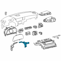 OEM Lexus LC500 Switch Assy, Combination Diagram - 84970-11010