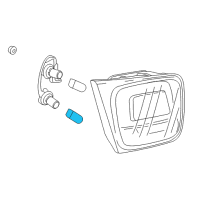OEM 2014 Chevrolet Malibu Back-Up Lamp Bulb Diagram - 13503403