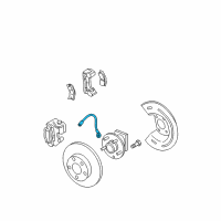 OEM 2008 Buick Lucerne Brake Hose Diagram - 19366676