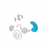 OEM 2010 Cadillac DTS Splash Shield Diagram - 21993755