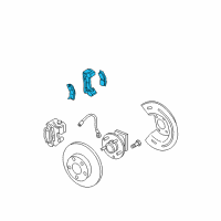 OEM 2011 Buick Lucerne Rear Pads Diagram - 15773987