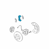 OEM 2010 Cadillac DTS Bracket-Rear Brake Caliper Diagram - 21993770