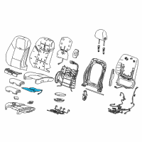 OEM Cadillac CTS Seat Cushion Heater Diagram - 13508730