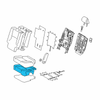 OEM 2021 Lexus GX460 Pad, Rear NO.1 Seat Cushion Diagram - 71611-60630