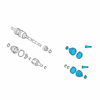 OEM Toyota Corolla Outer CV Joint Boot Diagram - 04428-02610