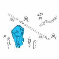 OEM 2004 BMW 325xi Windshield Cleaning Container Tank Diagram - 61-66-7-007-970