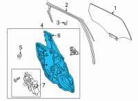 OEM 2020 Lincoln Corsair REGULATOR - WINDOW - LESS MOTO Diagram - LJ7Z-5827008-A