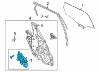 OEM Ford Escape MOTOR ASY - WINDOW OPERATING Diagram - LJ6Z-5823395-A