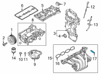 OEM 2012 Nissan Cube Gasket-Adapter Diagram - 16175-JA00A