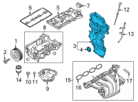 OEM 2021 Nissan Sentra Cover Assembly-Front, Timing Chain Diagram - 13500-6LB0A