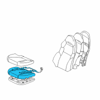 OEM 2003 Toyota Celica Seat Cushion Pad Diagram - 71051-20100