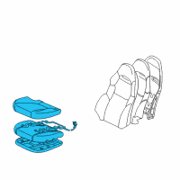 OEM 2000 Toyota Celica Cushion Assembly Diagram - 71410-2H800-C0