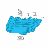 OEM 2019 Lincoln Nautilus Headlamp Assembly Diagram - KA1Z-13008-G