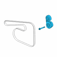 OEM Chevrolet Blazer Serpentine Tensioner Diagram - 12627119