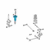 OEM 2008 Lexus RX400h Rear Suspension Support Assembly, Right Diagram - 48750-0E010