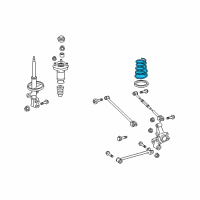 OEM 2007 Toyota Highlander Coil Spring Diagram - 48231-48350