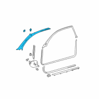 OEM 2000 Toyota Solara Windshield Pillar Trim Diagram - 62210-06020-B0