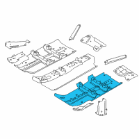 OEM 2016 Nissan Rogue Floor Front Diagram - 74321-6FL0D