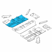 OEM Nissan Rogue Floor Front Diagram - 74320-6FL0D