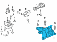 OEM 2022 Honda Civic RUBBER, TRANS MTG Diagram - 50850-T20-A11