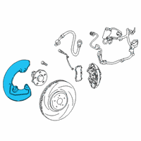 OEM Lexus RC F Cover, Disc Brake Dust Diagram - 47781-24040