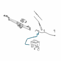 OEM Ford F-150 Washer Hose Diagram - 4L3Z-17K605-AA