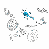 OEM Lexus RX350L Rear Driver Disc Brake Cylinder Assembly Diagram - 47850-48130