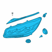 OEM 2020 Kia Sorento Driver Side Headlight Assembly Diagram - 92101C6610
