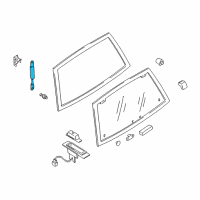 OEM 2000 Nissan Quest Stay Assy-Hatch Glass Window Diagram - 90460-7B002