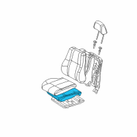 OEM 2010 Jeep Grand Cherokee Seat Cushion Foam Diagram - 68019318AA