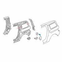 OEM 2011 Honda Element Spring, Fuel Lid Open Diagram - 74494-SCV-A00