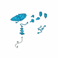 OEM 2007 Chevrolet Corvette Headlamp Assembly Diagram - 19371098
