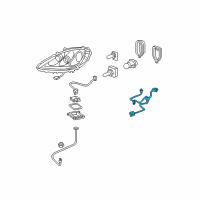 OEM 2007 Chevrolet Corvette Harness Asm, Headlamp Wiring (Domestic) Diagram - 19151368