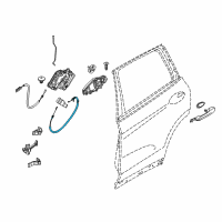 OEM 2018 BMW X3 Bowden Cable, Outside Door Handle, Rear Diagram - 51-22-7-409-274