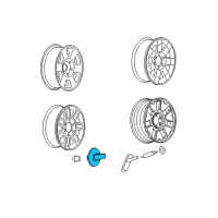 OEM 2006 Hummer H3 Hub Cap Diagram - 9597265