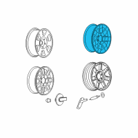 OEM Hummer Wheel, Alloy Diagram - 9598062