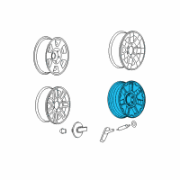 OEM 2007 Hummer H3 Wheel, Alloy Diagram - 9598475