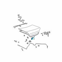 OEM 2000 Toyota Camry Luggage Compartment Door Lock Assembly Diagram - 64610-AA020