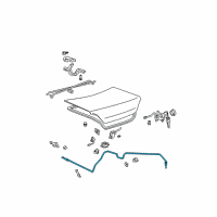 OEM 2003 Toyota Camry Release Cable Diagram - 64607-06020