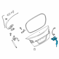 OEM 2012 Nissan Murano Cylinder Set-Trunk Lid Lock Diagram - H4660-1GR0A