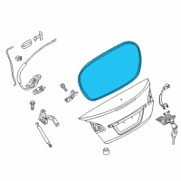 OEM 2013 Nissan Murano WEATHERSTRIP-Trunk Lid Diagram - 84830-1GR0A