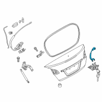 OEM Nissan Switch Assy-Trunk Lid Cylinder Diagram - 84665-1GR0A