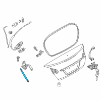 OEM 2011 Nissan Murano Stay Assembly-Trunk Lid Diagram - 84430-1GR0A