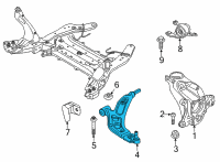 OEM BMW 228i xDrive Gran Coupe Rubber Mount Wishbone, Left Diagram - 31-12-6-879-843