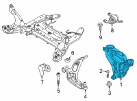 OEM BMW X2 Steering Knuckle, Right Diagram - 31-21-6-876-852