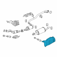 OEM Honda Insight Plate, Muffler Baffle Diagram - 74605-TM8-A00