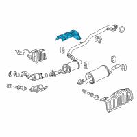 OEM 2014 Honda Insight Plate, FR. Floor Heat Baffle Diagram - 74602-TM8-A00