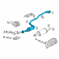 OEM 2011 Honda Insight Pipe B, Exhuast Diagram - 18220-TM8-003